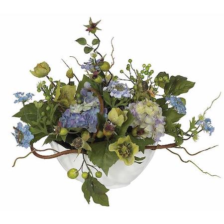 Nearly Natural Hydrangea Centerpiece- Blue 4622-BL